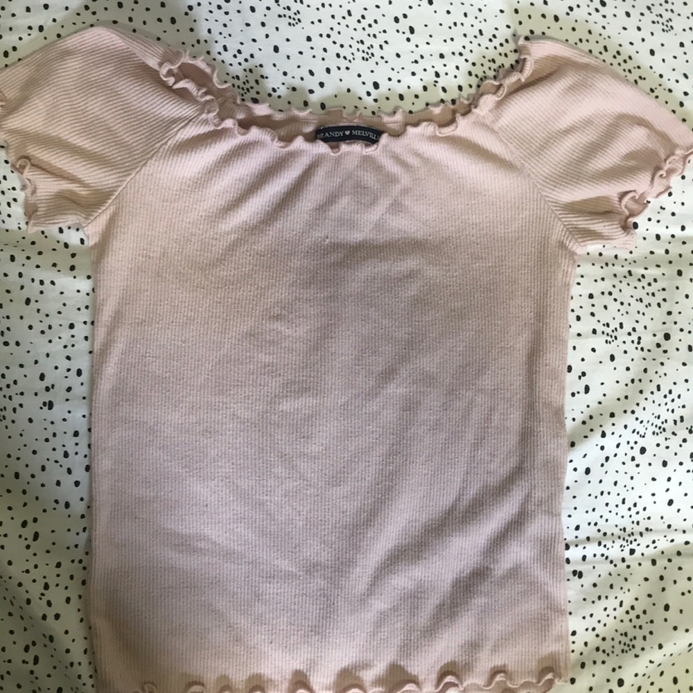 Brandy Melville ribbed off the shoulder top